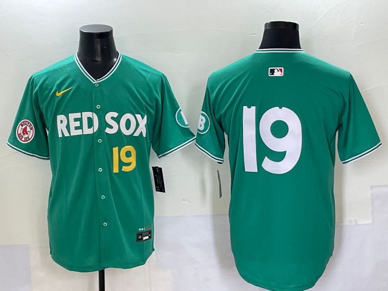 Men 2025 Boston Red Sox #19 No Name Dark Green Joint Name Nike MLB Jersey style 7->boston red sox->MLB Jersey